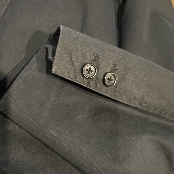 Unstructured navy jacket, light blue strip lining. - Picture 2 of 5